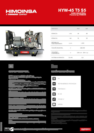 Groupes électrogènes à diesel HIMOINSA HYW-45 T5 S5
