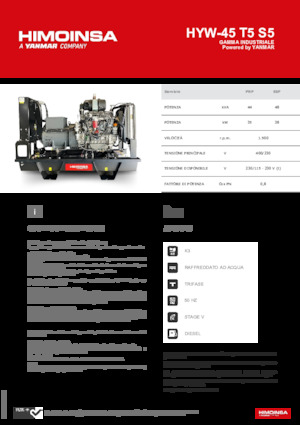Groupes électrogènes à diesel HIMOINSA HYW-45 T5 S5