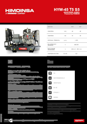 Groupes électrogènes à diesel HIMOINSA HYW-45 T5 S5