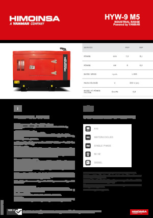 Groupes électrogènes à diesel HIMOINSA HYW-9 M5