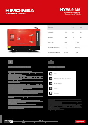Groupes électrogènes à diesel HIMOINSA HYW-9 M5