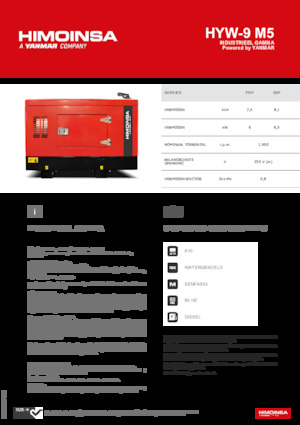 Groupes électrogènes à diesel HIMOINSA HYW-9 M5