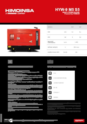 Groupes électrogènes à diesel HIMOINSA HYW-9 M5 S5