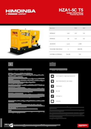 Groupes électrogènes à diesel HIMOINSA HZA1-5C T5
