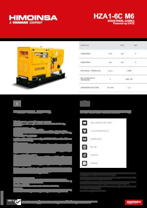 Groupes électrogènes à diesel HIMOINSA HZA1-6C M6