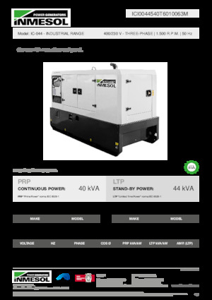 Groupes électrogènes à diesel INMESOL IC-044