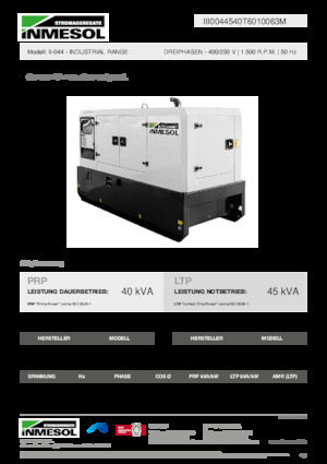 Groupes électrogènes à diesel INMESOL II-044