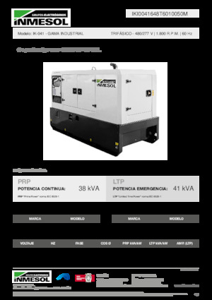 Groupes électrogènes à diesel INMESOL IK-041