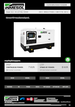 Groupes électrogènes à diesel INMESOL IQ-8