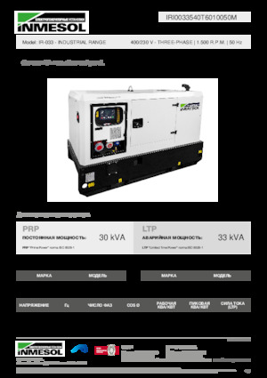 Groupes électrogènes à diesel INMESOL IR-033