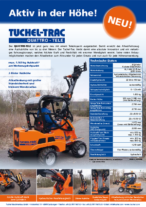 Véhicules communaux multi-usages à diesel diesel Tuchel Quattro Tele