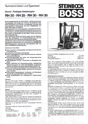 Chariots élevateurs frontaux diesel Steinbock RH 30 D