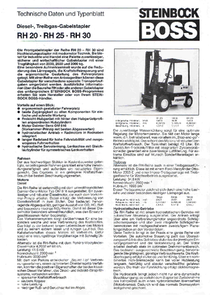 Chariots élevateurs frontaux diesel Steinbock RH 25 D