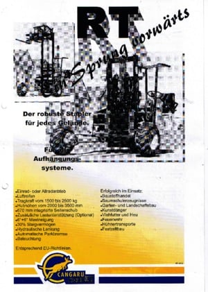 Chariots élévateurs  embarqués diesel Cangaru / Transmanut RT 6D6.4.2028 F