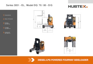 Chariots élévateurs latéraux diesel Hubtex DQ 80-G
