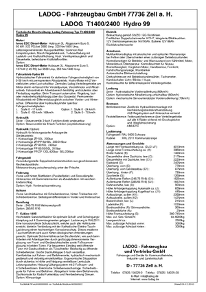 Véhicules communaux multi-usages à diesel diesel Ladog T 1400 T3