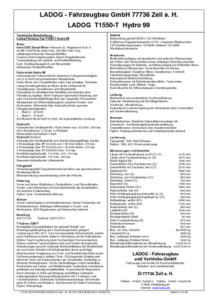 Véhicules communaux multi-usages à diesel diesel Ladog T 1550 G TransFlex