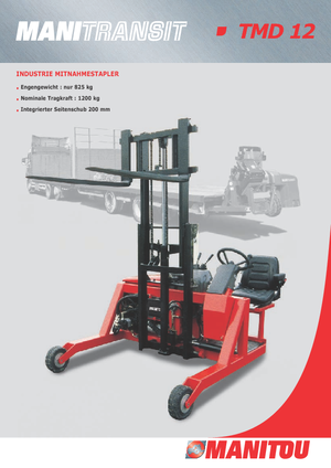 Chariots élévateurs  embarqués diesel Manitou TMD 12