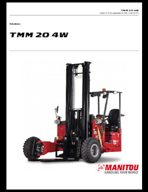 Chariots élévateurs  embarqués diesel Manitou TMM 20-4 W
