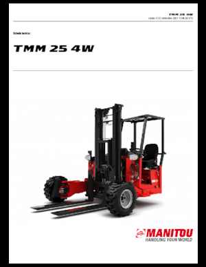 Chariots élévateurs  embarqués diesel Manitou TMM 25-4 W
