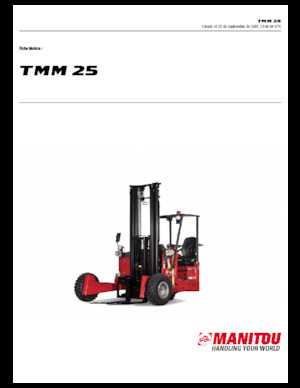 Chariots élévateurs  embarqués diesel Manitou TMM 25