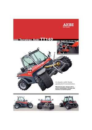 Véhicules communaux multi-usages à diesel diesel Aebi TT 140