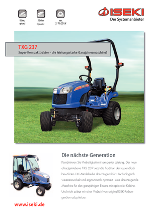 Tracteurs municipaux Iseki TXG 237