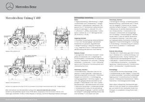 Véhicules communaux multi-usages à diesel diesel Unimog U 400