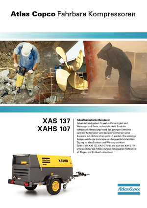 Compresseurs d'air portable - Gasoil, Electrique, Essence Atlas Copco XAS 137 Dd