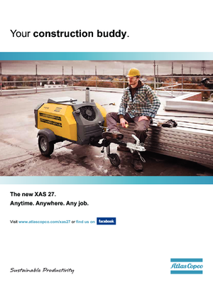 Compresseurs d'air portable - Gasoil, Electrique, Essence Atlas Copco XAS 27 Hp