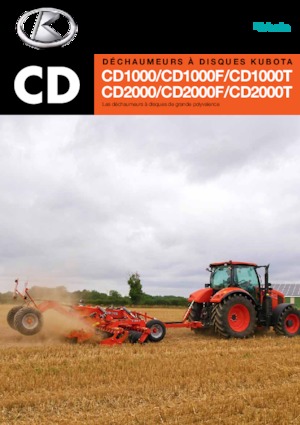 Herse à disques en zinc Kubota CD2400F