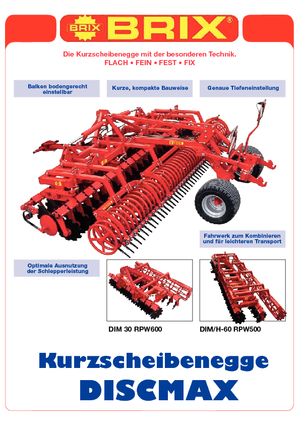 Herse à disques en zinc Brix Discmax H 45 RPW Ø 600