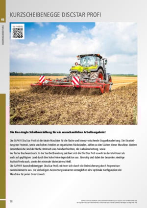 Herse à disques en zinc Saphir DiscStar 305 Profi