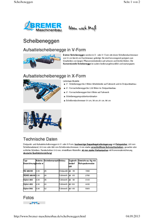 Herse à disques en zinc Bremer Xylon 400