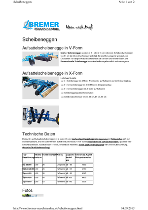 Herse à disques en zinc Bremer Xylon 590