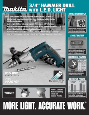 Perceuses et visseuses Makita HP2070F