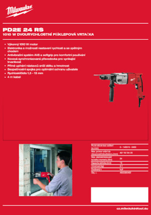 Perceuses et visseuses Milwaukee PD2E 24 RS