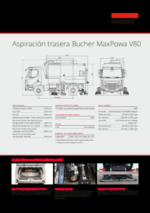 Camions à double balayeur Bucher-Schörling MaxPowa V80h
