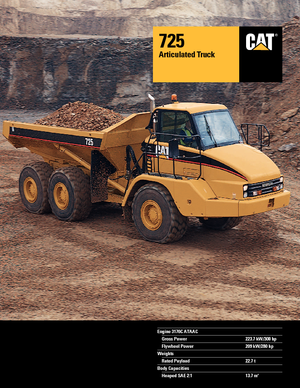 Tombereaux articulés Caterpillar 725