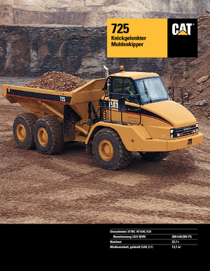 Tombereaux articulés Caterpillar 725