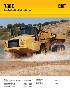 Tombereaux articulés Caterpillar 730C