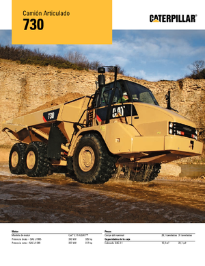 Tombereaux articulés Caterpillar 730