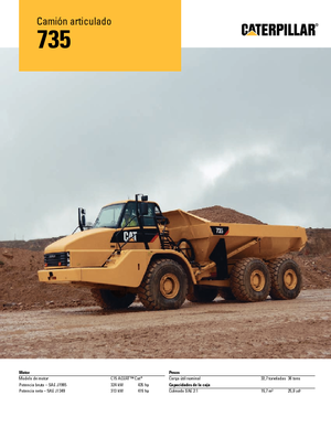 Tombereaux articulés Caterpillar 735B