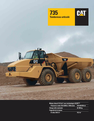 Tombereaux articulés Caterpillar 735B