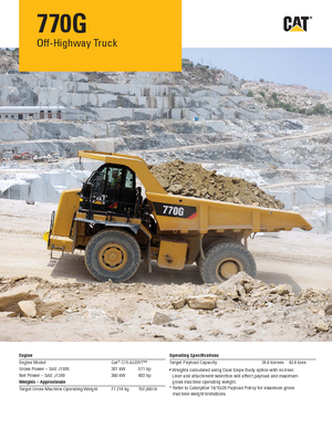 Tombereaux Rigides Caterpillar 770G