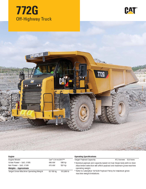 Tombereaux Rigides Caterpillar 772G