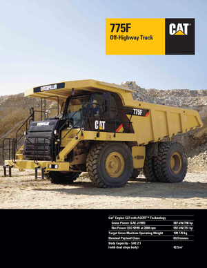 Tombereaux Rigides Caterpillar 775F