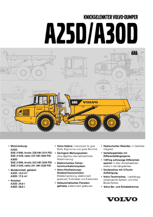 Tombereaux articulés Volvo A30D 6x6