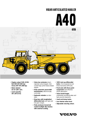 Tombereaux articulés Volvo A40