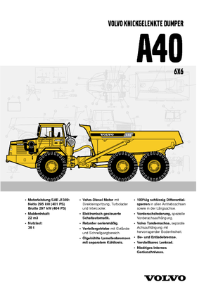 Tombereaux articulés Volvo A40